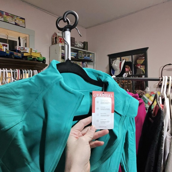 Women's Teal Bomber Jacket - Picture 3 of 4